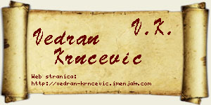 Vedran Krnčević vizit kartica